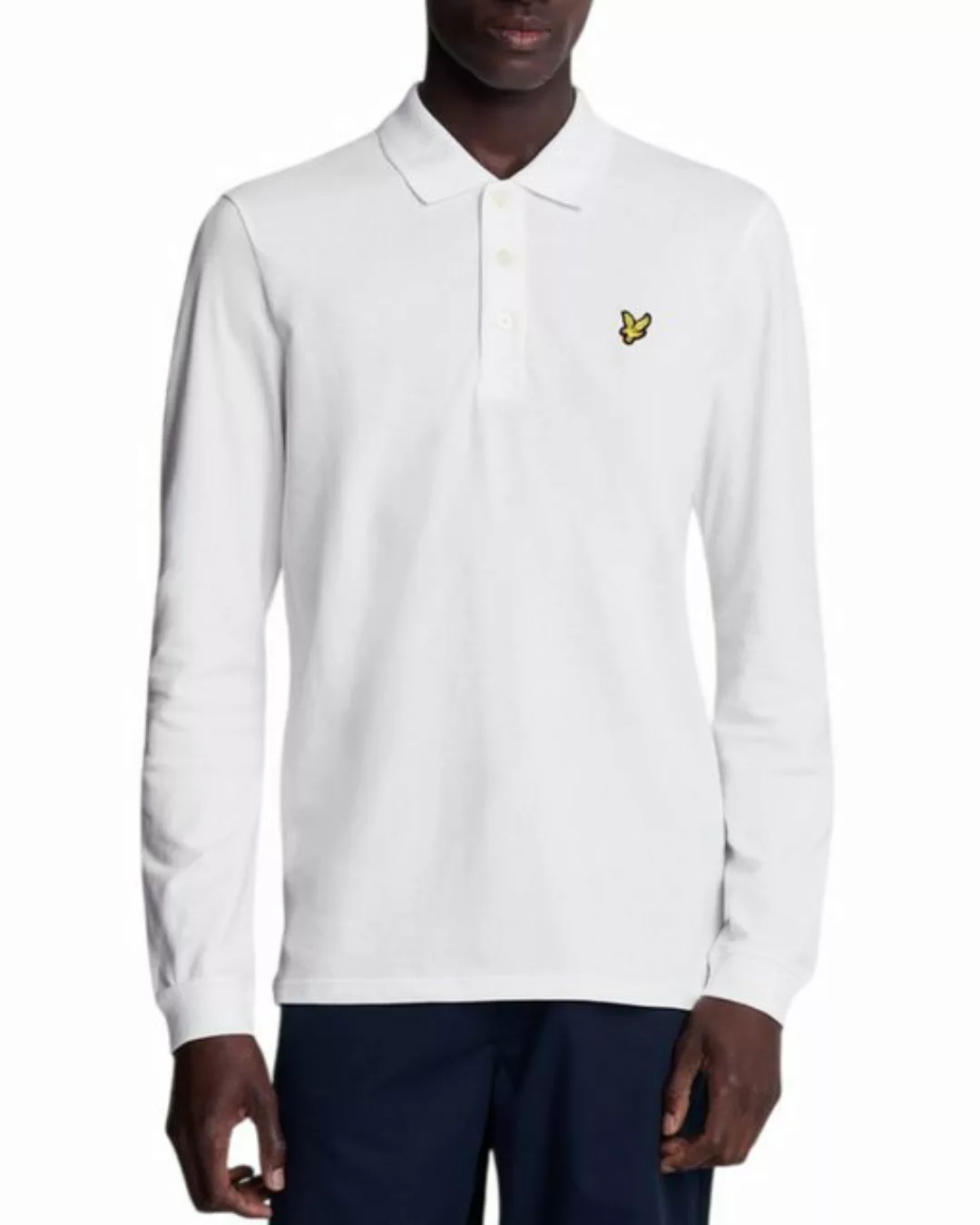 Lyle & Scott Langarm-Poloshirt Herren Aus Pique Baumwolle günstig online kaufen