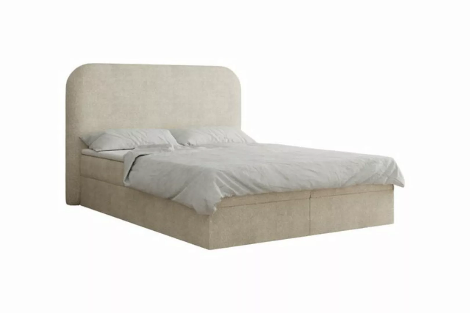 MOEBLO Boxspringbett aus Bouclé Bett 07 (Bonell, Topper, Doppelbett gepolst günstig online kaufen