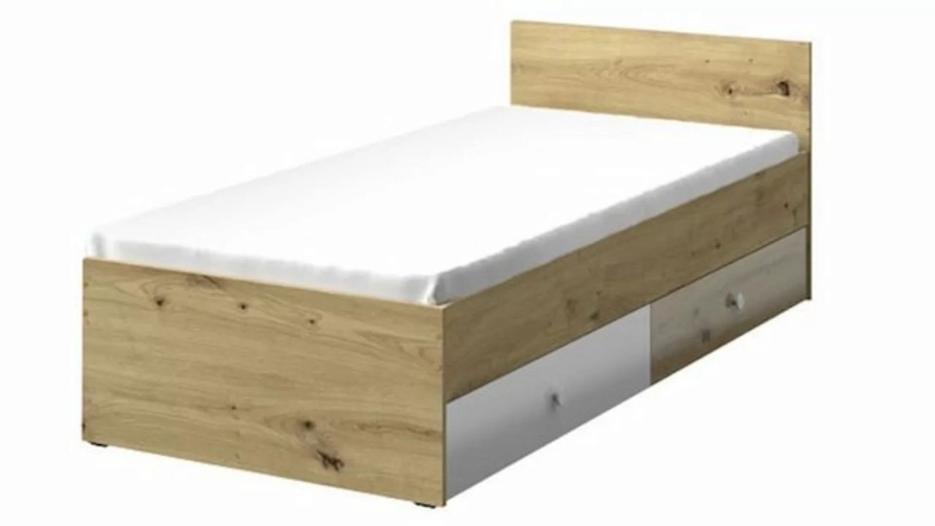 Feldmann-Wohnen Holzbett Nero (Liegefläche 90cm x 200cm, 1-tlg., mit Rollro günstig online kaufen