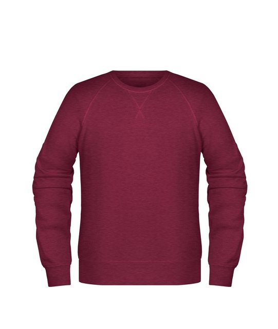 Novux Sweater Organic Cotton Herren Sweatshirt farbe mottled burgundy (1-tl günstig online kaufen