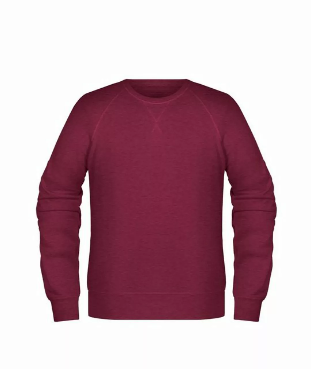 Novux Sweater Organic Cotton Herren Sweatshirt farbe mottled burgundy günstig online kaufen