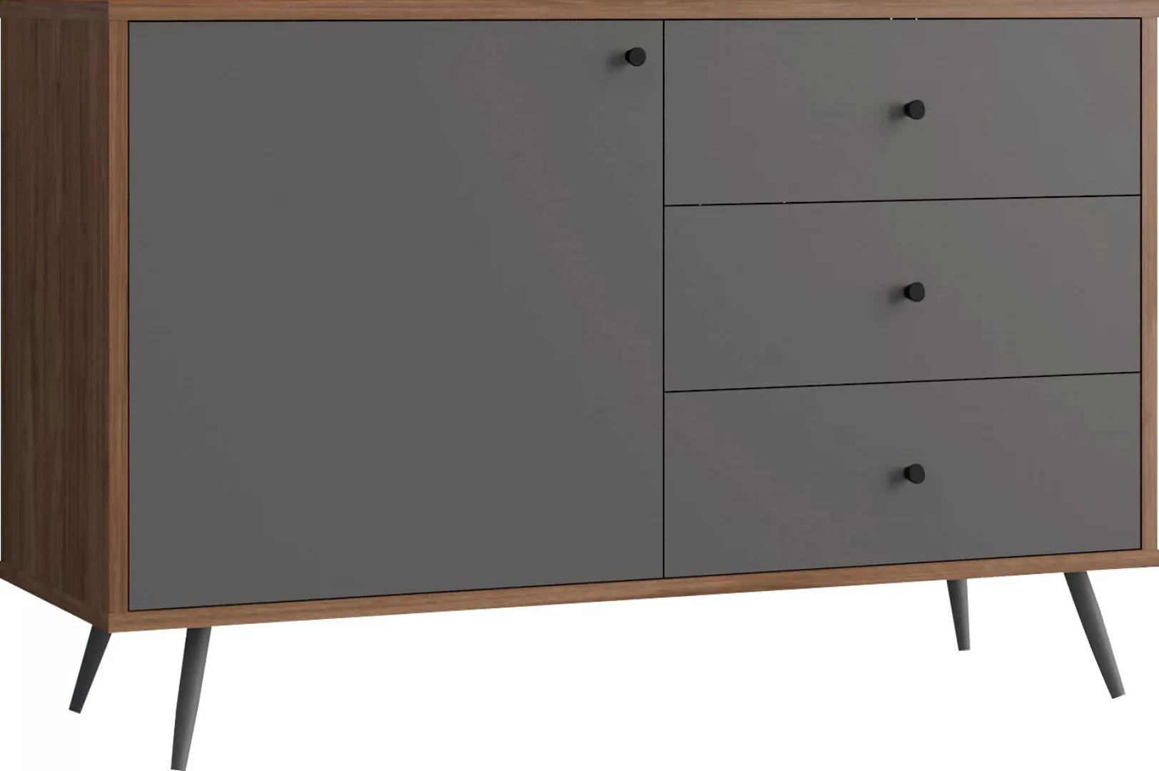 SalesFever Sideboard, Kommode in moderner Farbkombination von Walnuss und G günstig online kaufen