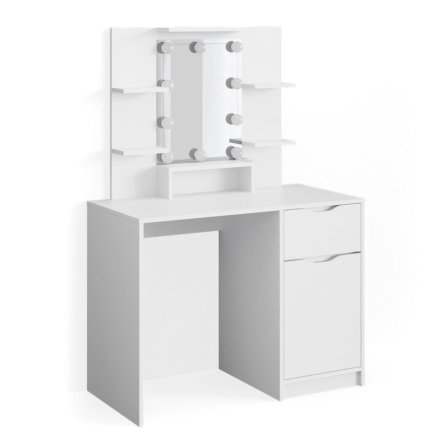 Vicco Schminktisch Ruben Little Weiß 100 cm mit LED Beleuchtung günstig online kaufen