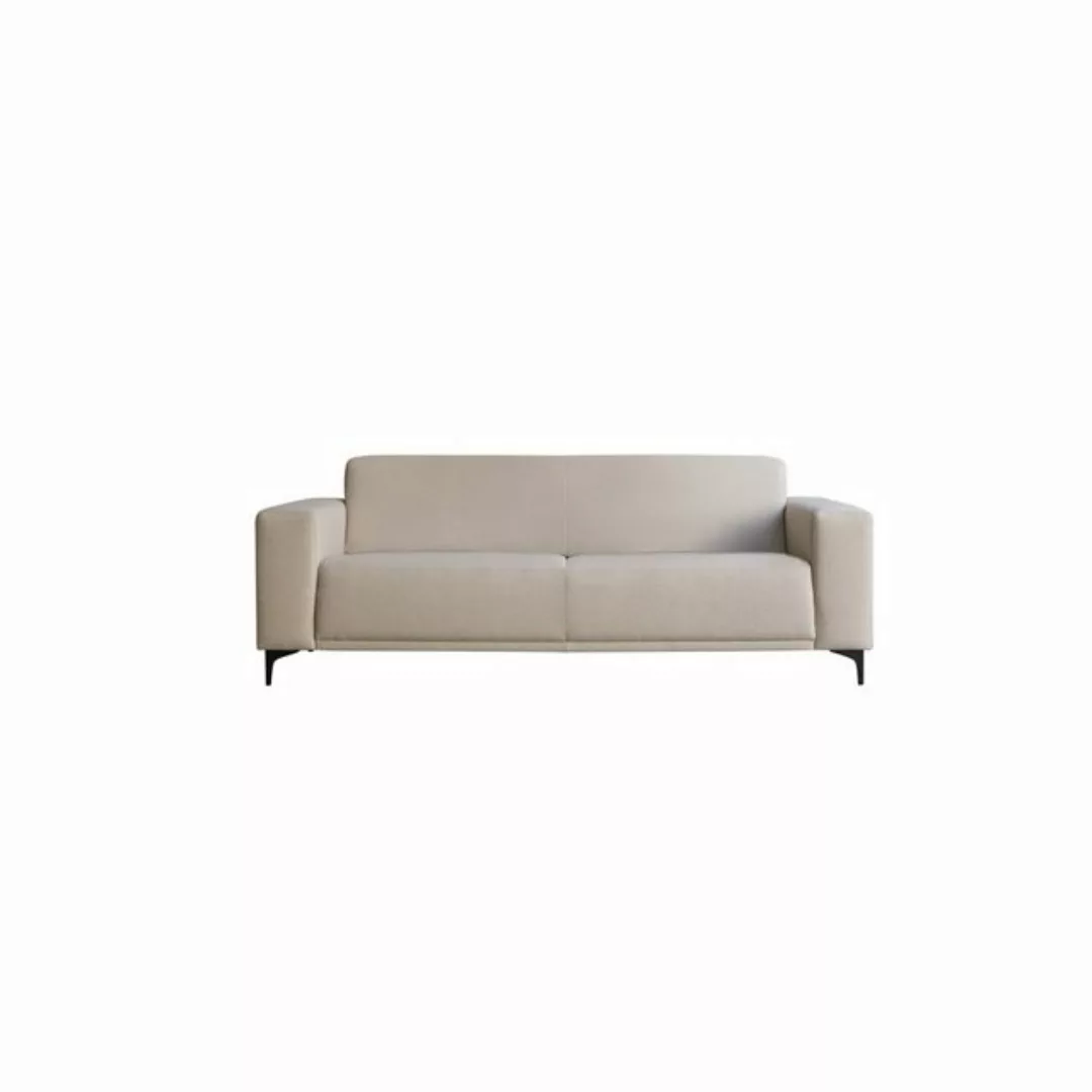 Tikamoon Sofa Lars 3-Sitzer-Sofa mit ecrufarbenem Stoffbezug günstig online kaufen