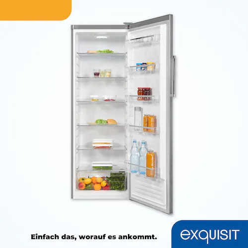 exquisit Vollraumkühlschrank »KS350-V-H-040D inoxlook« günstig online kaufen