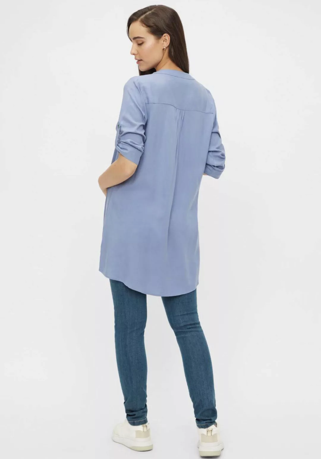 Mamalicious Blusenshirt Umstandstunika Shirt (1-tlg) 3113 in Blau günstig online kaufen