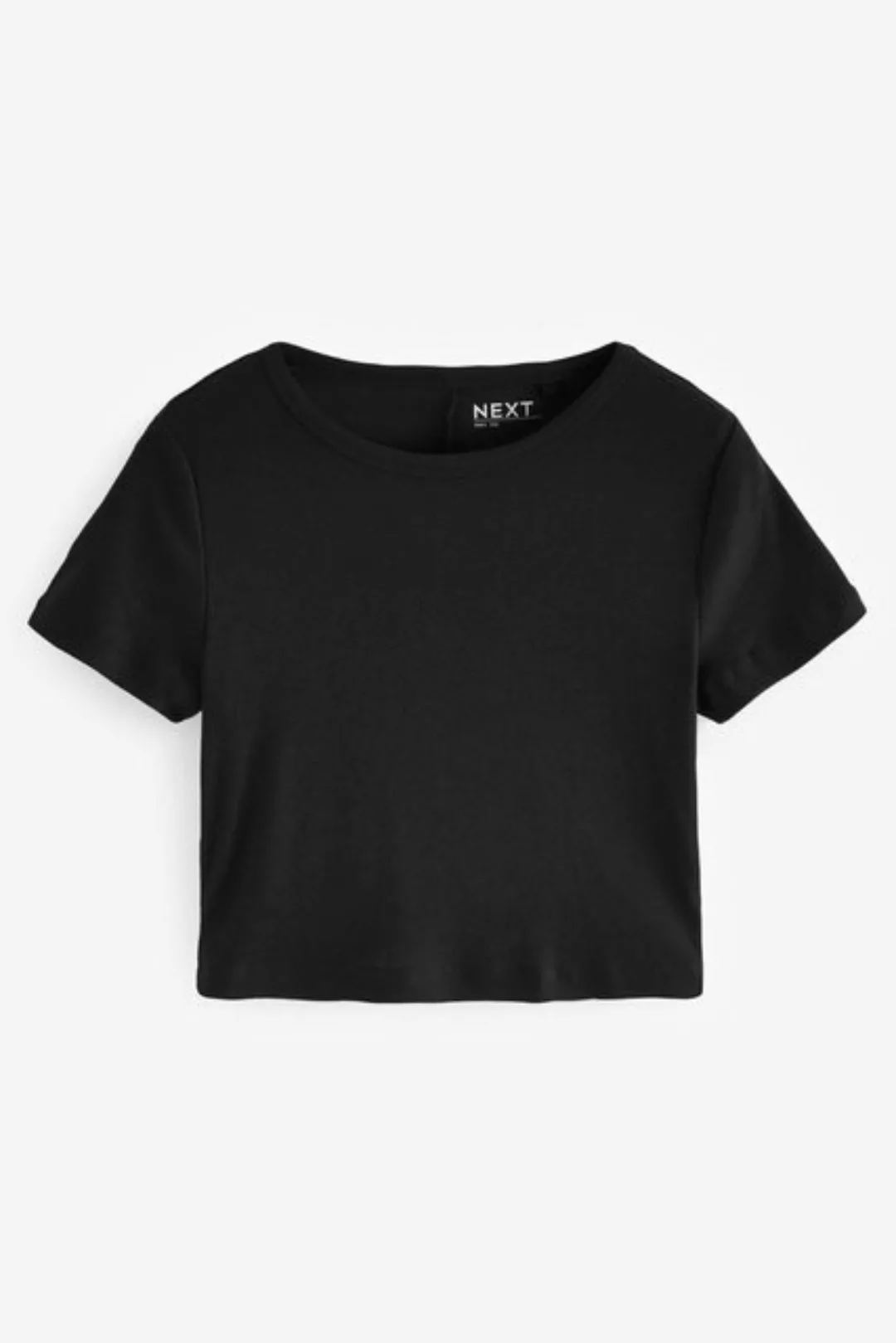 Next T-Shirt Geripptes T-Shirt mit Rundhalsausschnitt Slim Fit (1-tlg) günstig online kaufen