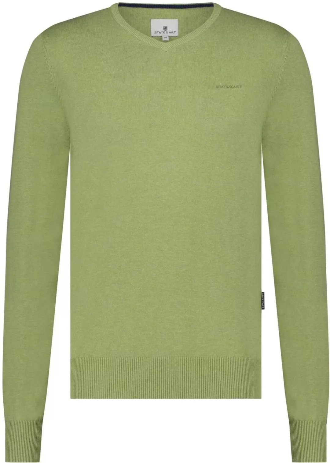 State Of Art Pullover mit V-Ausschnitt Grün - Größe M günstig online kaufen