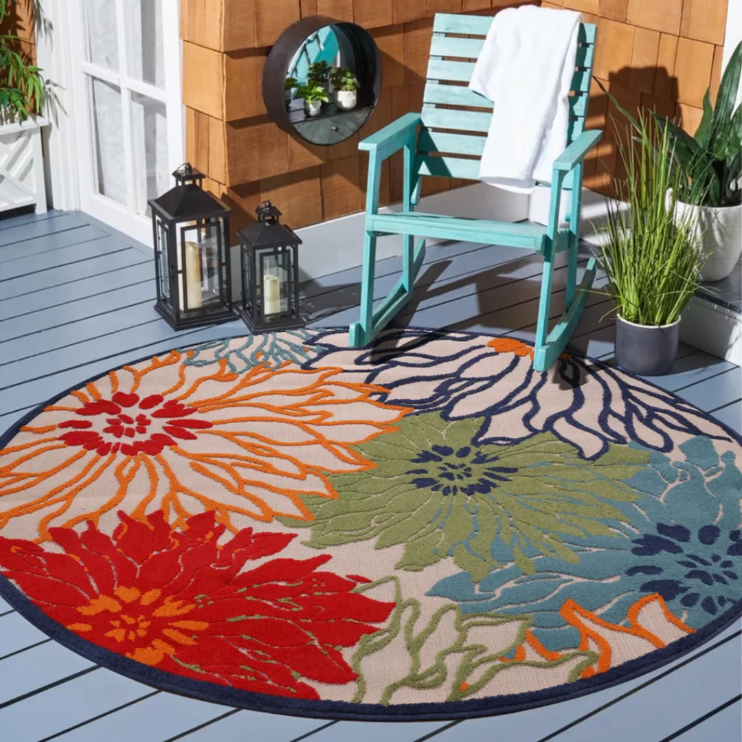 Sanat Teppich »Floral 2«, rund, In- und Outdoor geeignet, florales Design, günstig online kaufen