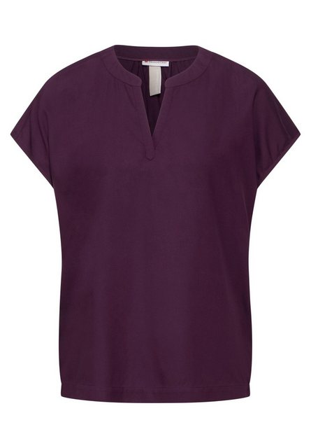 STREET ONE Kurzarmbluse - Bluse - feminines Shirt - Basic Blusenshirt günstig online kaufen