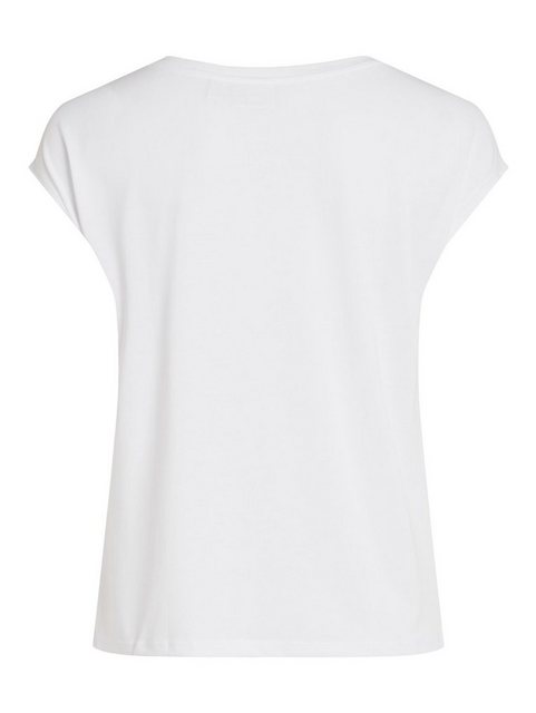 Vila T-Shirt T-Shirt Basic V-Neck Oberteil VIMODALA 6025 in Weiß günstig online kaufen