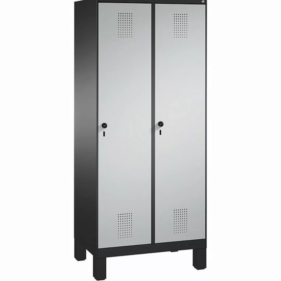 C+P Garderobenschrank Breite: 800 mm x Tiefe: 500 mm x Höhe: 1850 mm weißal günstig online kaufen