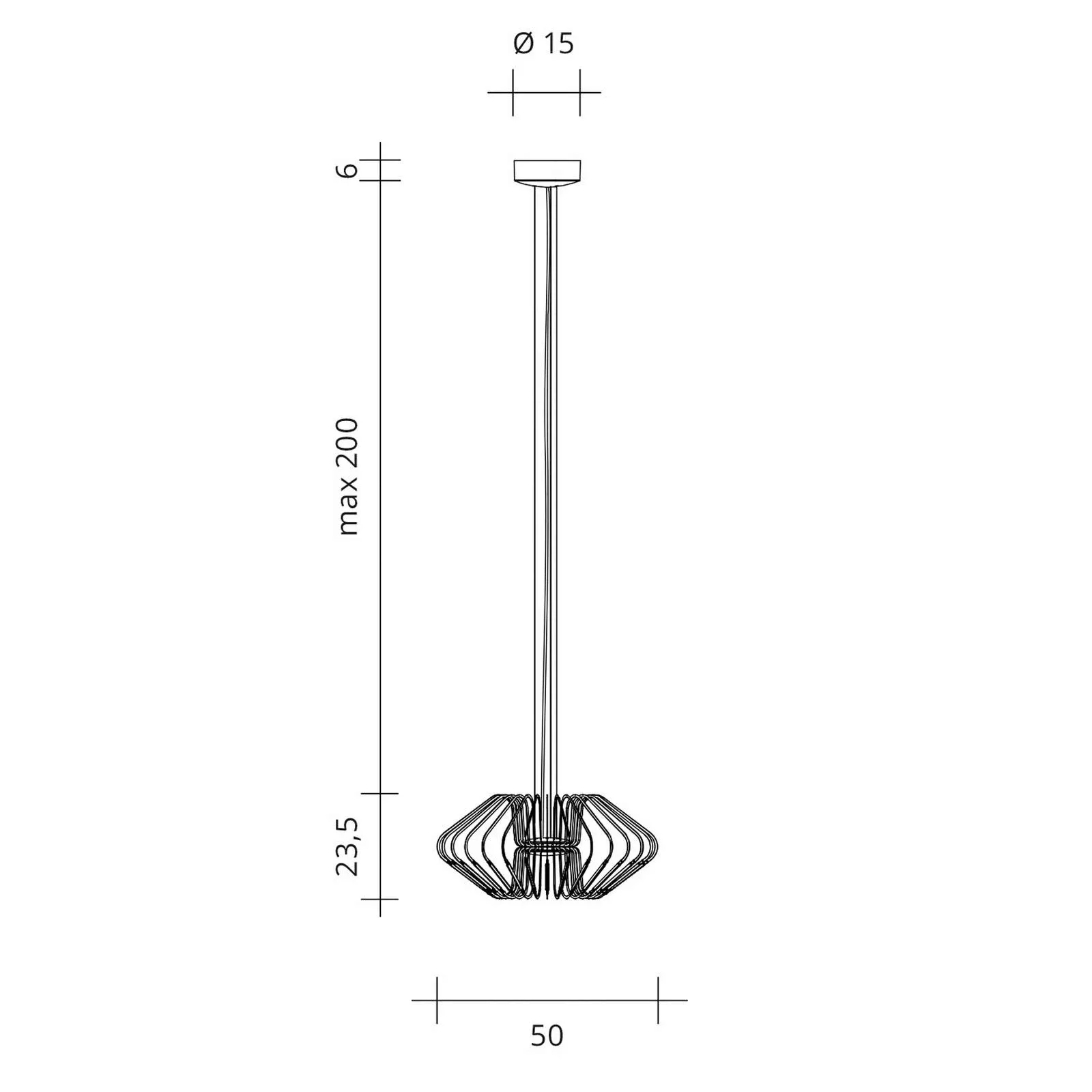 LED-Hängeleuchte Filo, beige, Metall, Ø 50 cm, 2.700 K günstig online kaufen