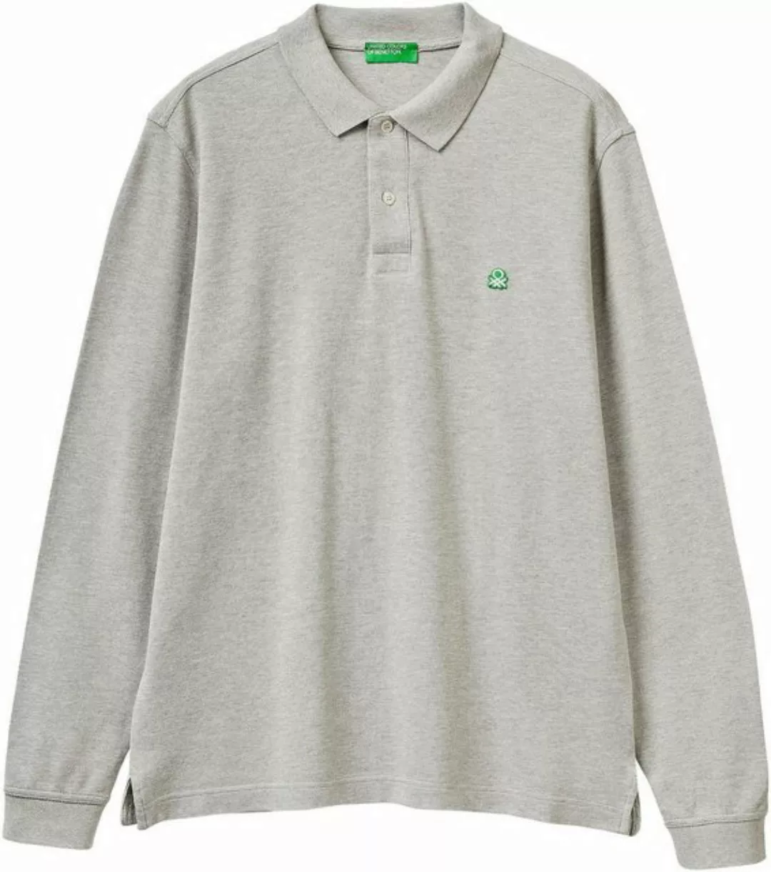 United Colors of Benetton Langarm-Poloshirt mit seitlichen, kleinen Schlitz günstig online kaufen