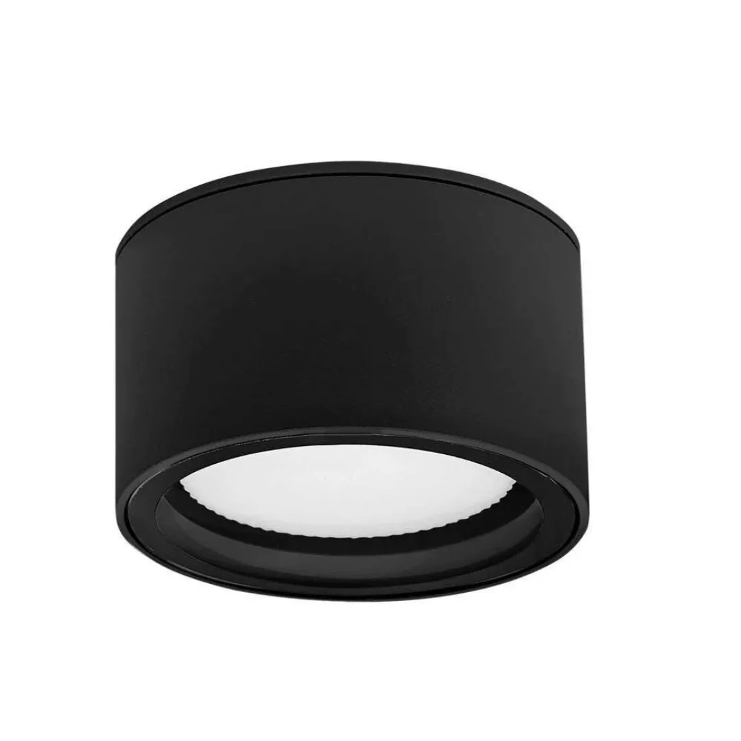LED Deckenleuchte Focus in Schwarz 7W 423,8lm GX53 IP54 günstig online kaufen