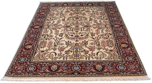 morgenland Orientteppich »Perser - Ghom - 207 x 142 cm - beige«, rechteckig günstig online kaufen