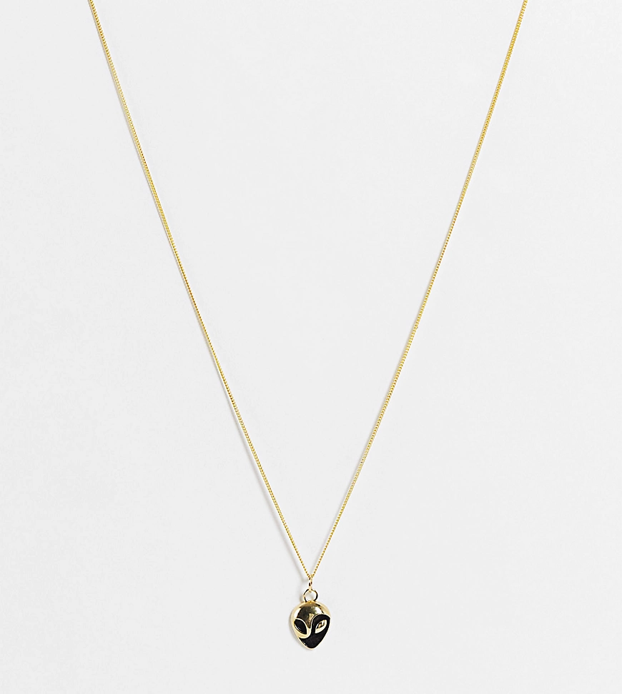 ASOS DESIGN – Halskette aus Sterlingsilber mit 14-karätiger Vergoldung und günstig online kaufen