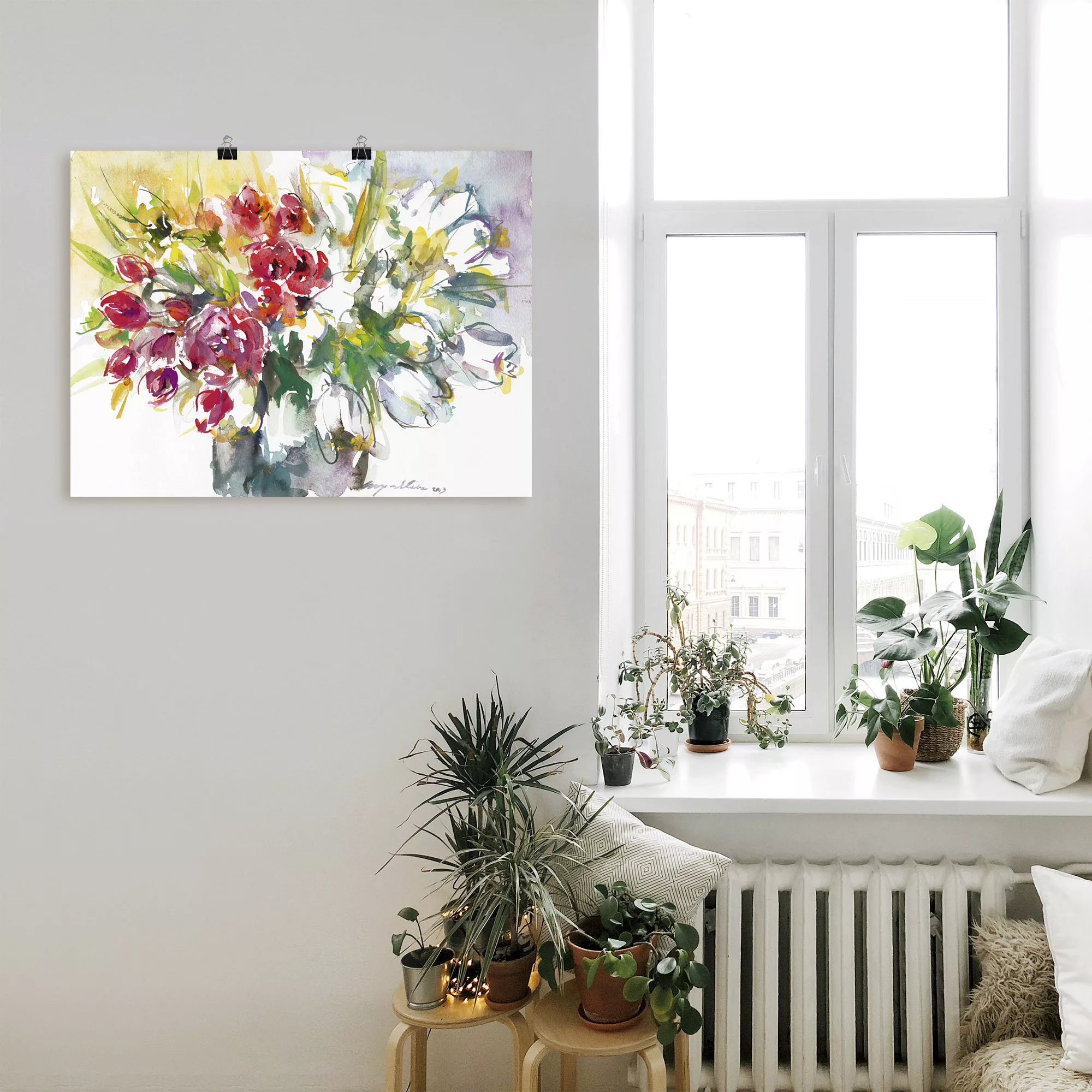 Artland Wandbild "Blumenstrauß IV", Blumen, (1 St.), als Leinwandbild, Post günstig online kaufen