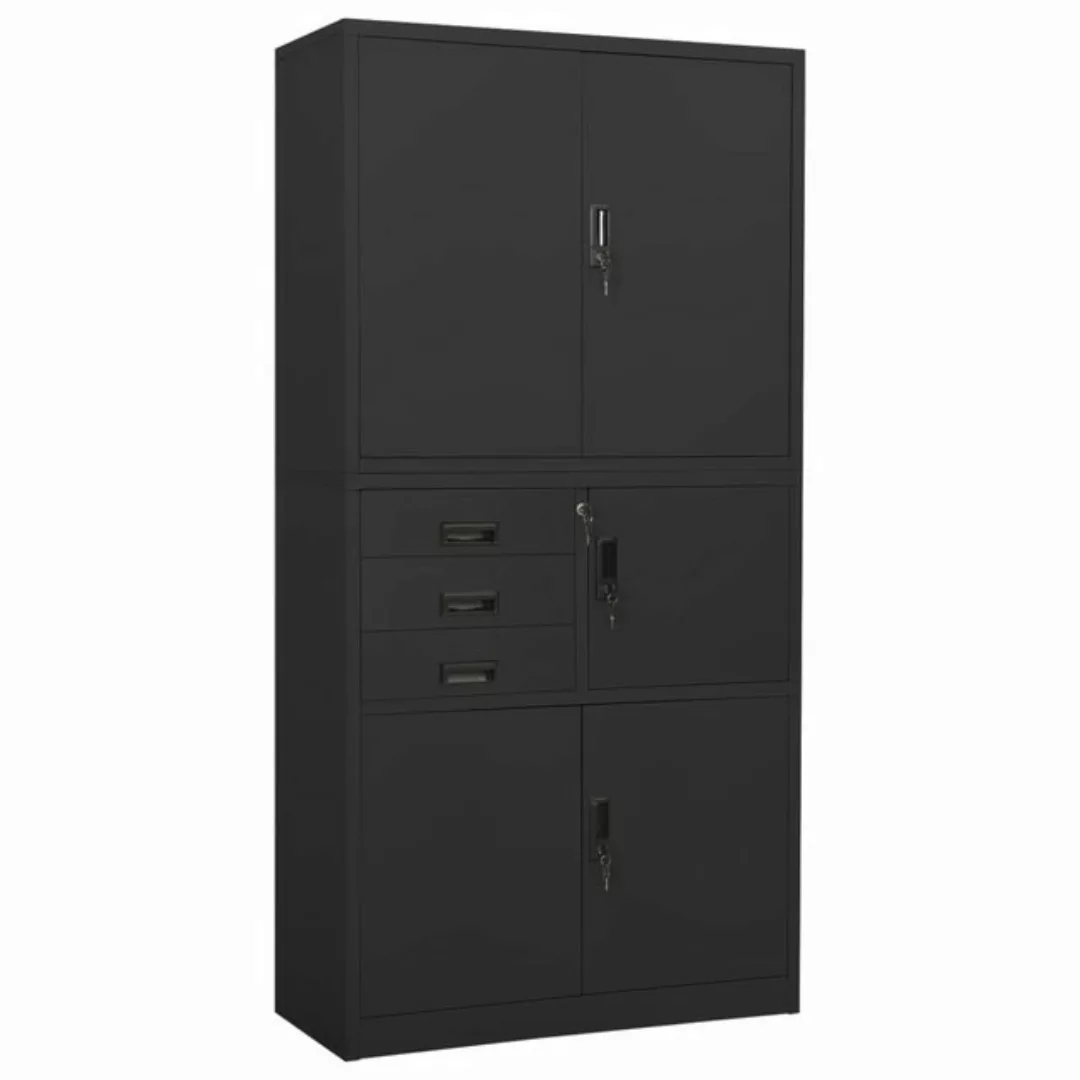 vidaXL Aktenschrank Büroschrank Anthrazit 90x40x180 cm Stahl günstig online kaufen