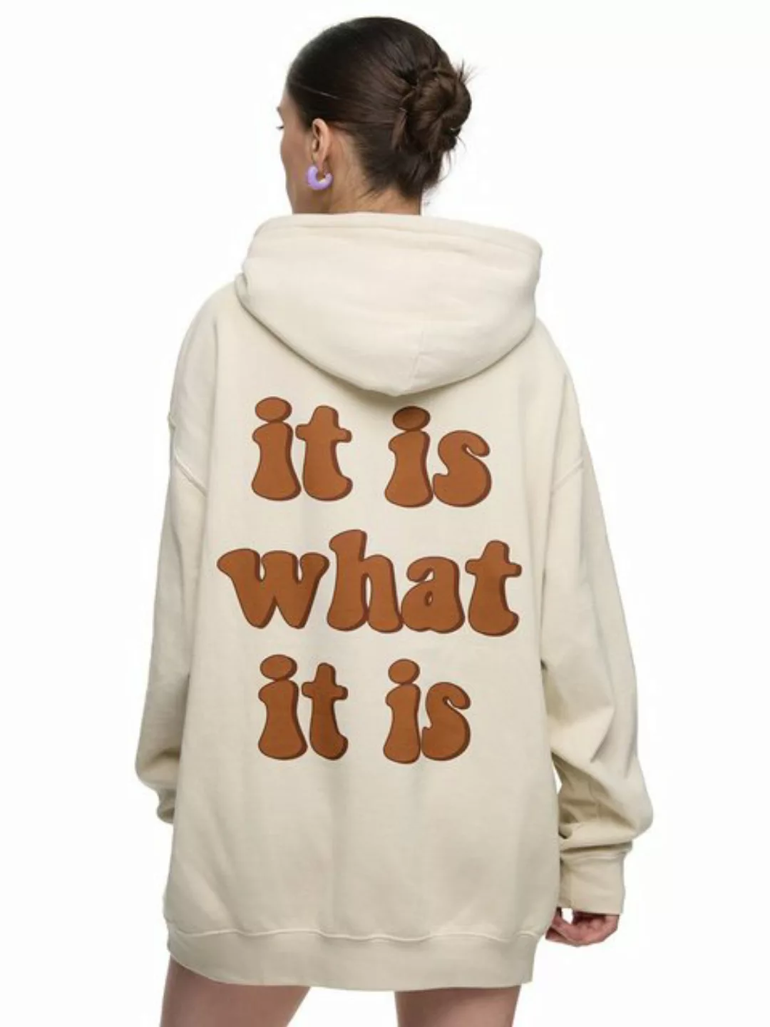 Worldclassca Hoodie Worldclassca Oversized "IT IS" Print Hoodie Kapuzenpull günstig online kaufen