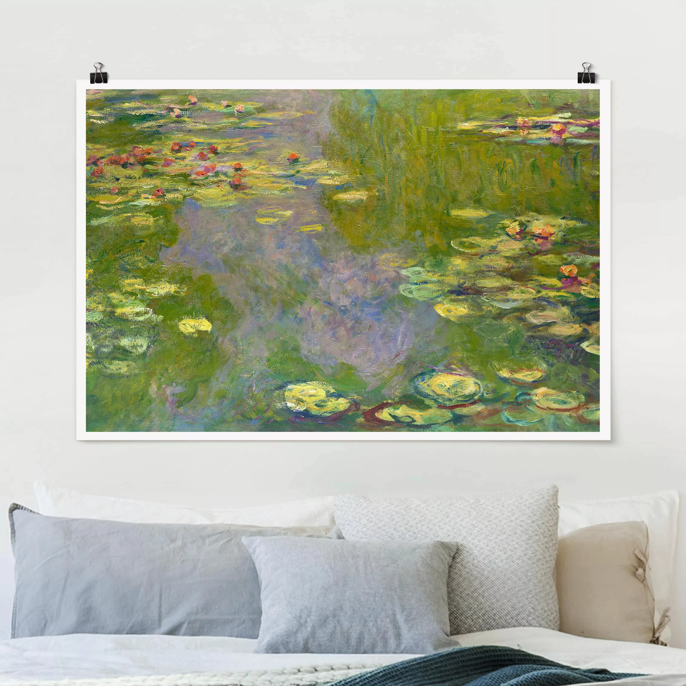 Poster Kunstdruck - Querformat Claude Monet - Grüne Seerosen günstig online kaufen