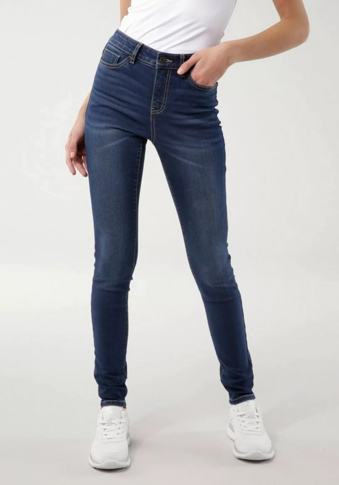 KangaROOS 5-Pocket-Jeans SUPER SKINNY HIGH RISE knöchellang, mit Used-Optik günstig online kaufen