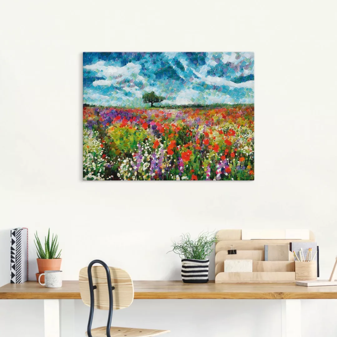 Artland Leinwandbild "Bunte Wiese", Blumenwiese, (1 St.), auf Keilrahmen ge günstig online kaufen