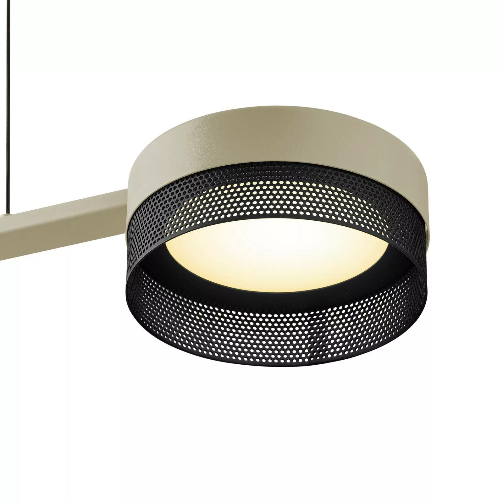 LED-Hängeleuchte Mesh 3fl. Dimmer, sand/schwarz günstig online kaufen