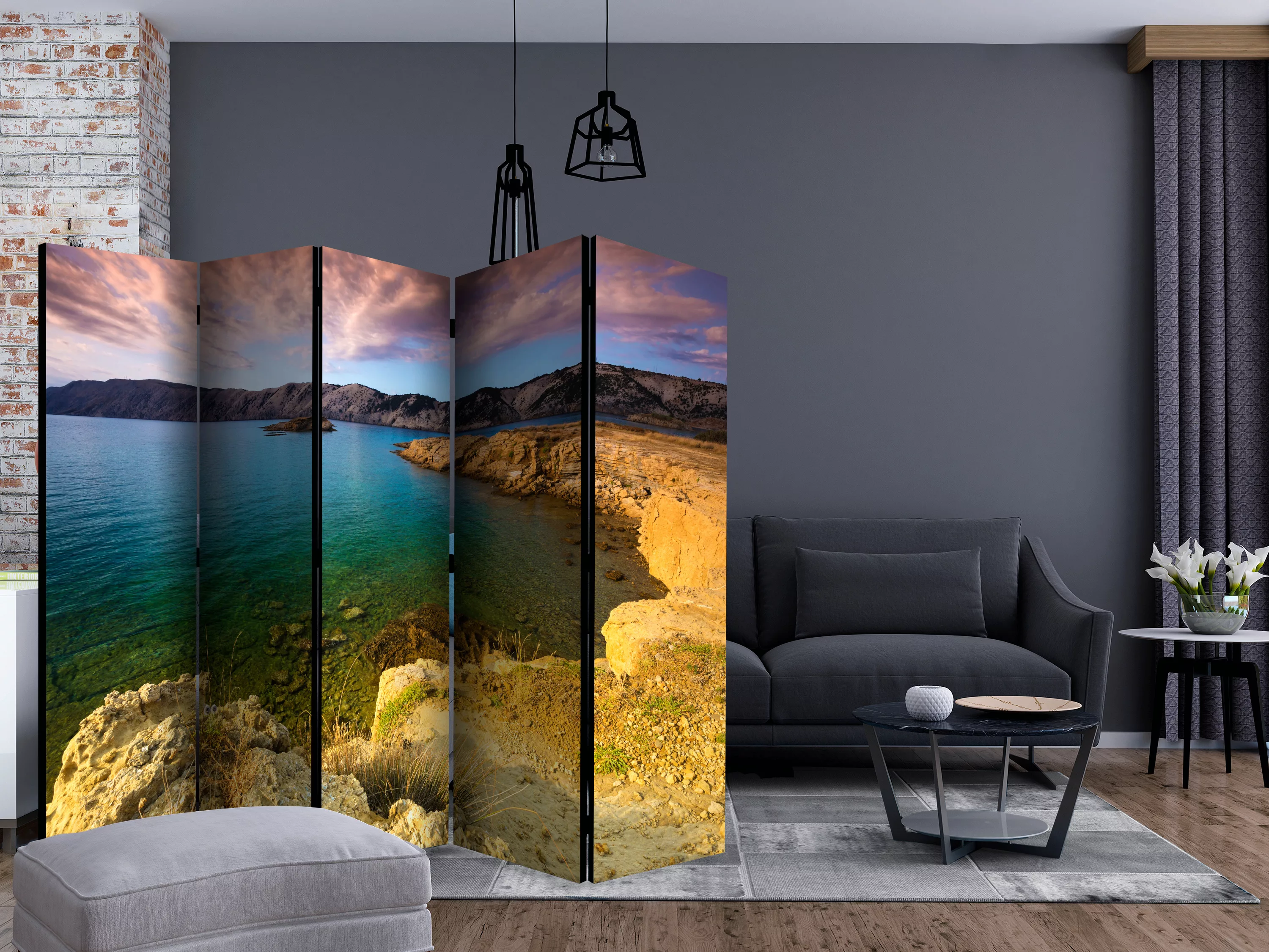 5-teiliges Paravent - Lopar - Island Of Rab (croatia) Ii [room Dividers] günstig online kaufen