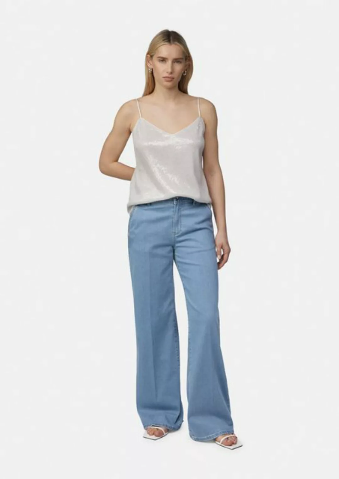 Comma 5-Pocket-Jeans Elastische Wide-Leg-Jeans im Loose Fit günstig online kaufen