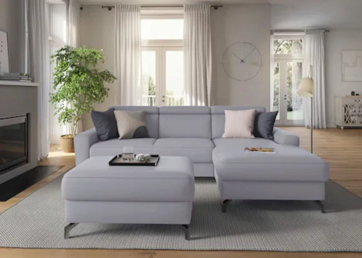 sit&more Ecksofa »Scarlett L-Form«, inklusive Kopfteilverstellung, wahlweis günstig online kaufen