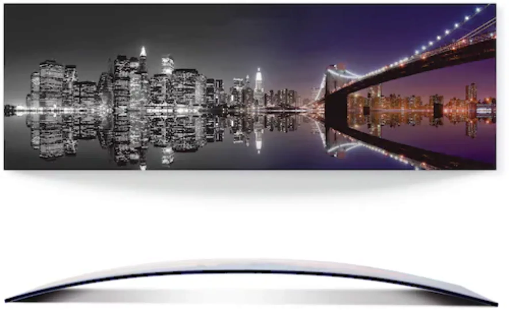 Artland Wandbild »New York Skyline nächtliche Reflektion«, Amerika, (1 St.) günstig online kaufen