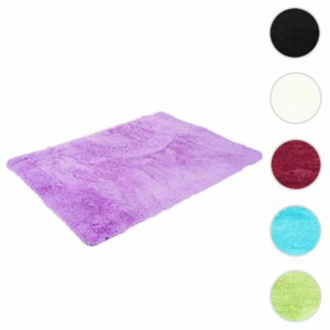 HWC Mendler Hochflor-Teppich violett günstig online kaufen