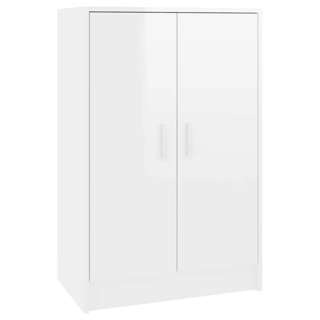 Schuhschrank Hochglanz-weiß 60x35x92 Cm Spanplatte günstig online kaufen