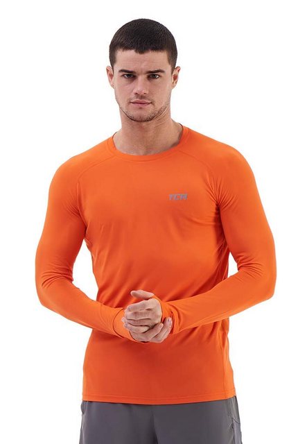 TCA Langarmshirt TCA Herren Stamina Langarmshirt - Leichtes Laufshirt - Rot günstig online kaufen