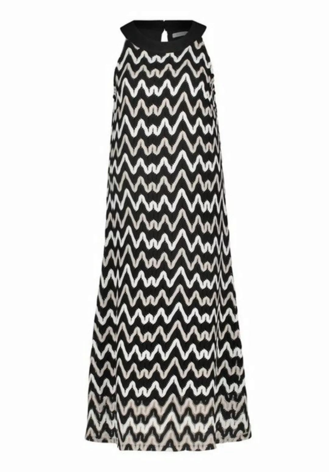 Betty&Co Maxikleid Kleid Lang ohne Arm, Black/Cream günstig online kaufen