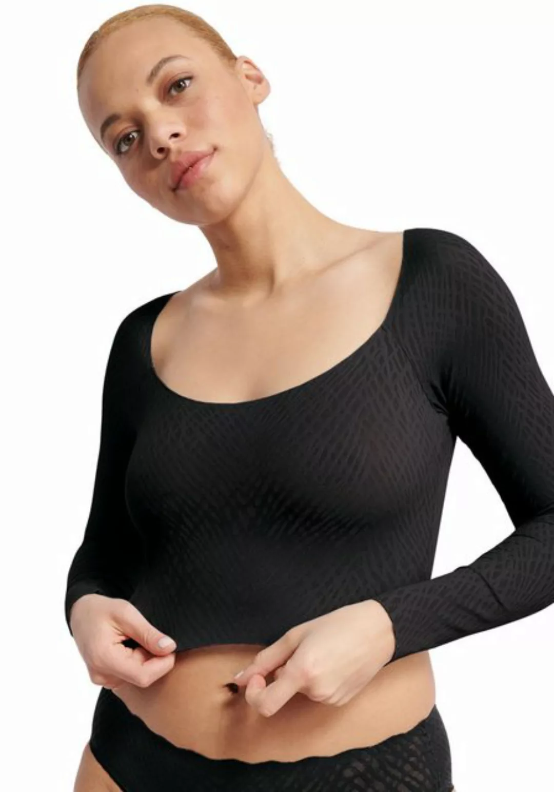 sloggi Langarmshirt ZERO Feel Bliss Top Long Sle. (1-tlg) nahtlos mit Spitz günstig online kaufen