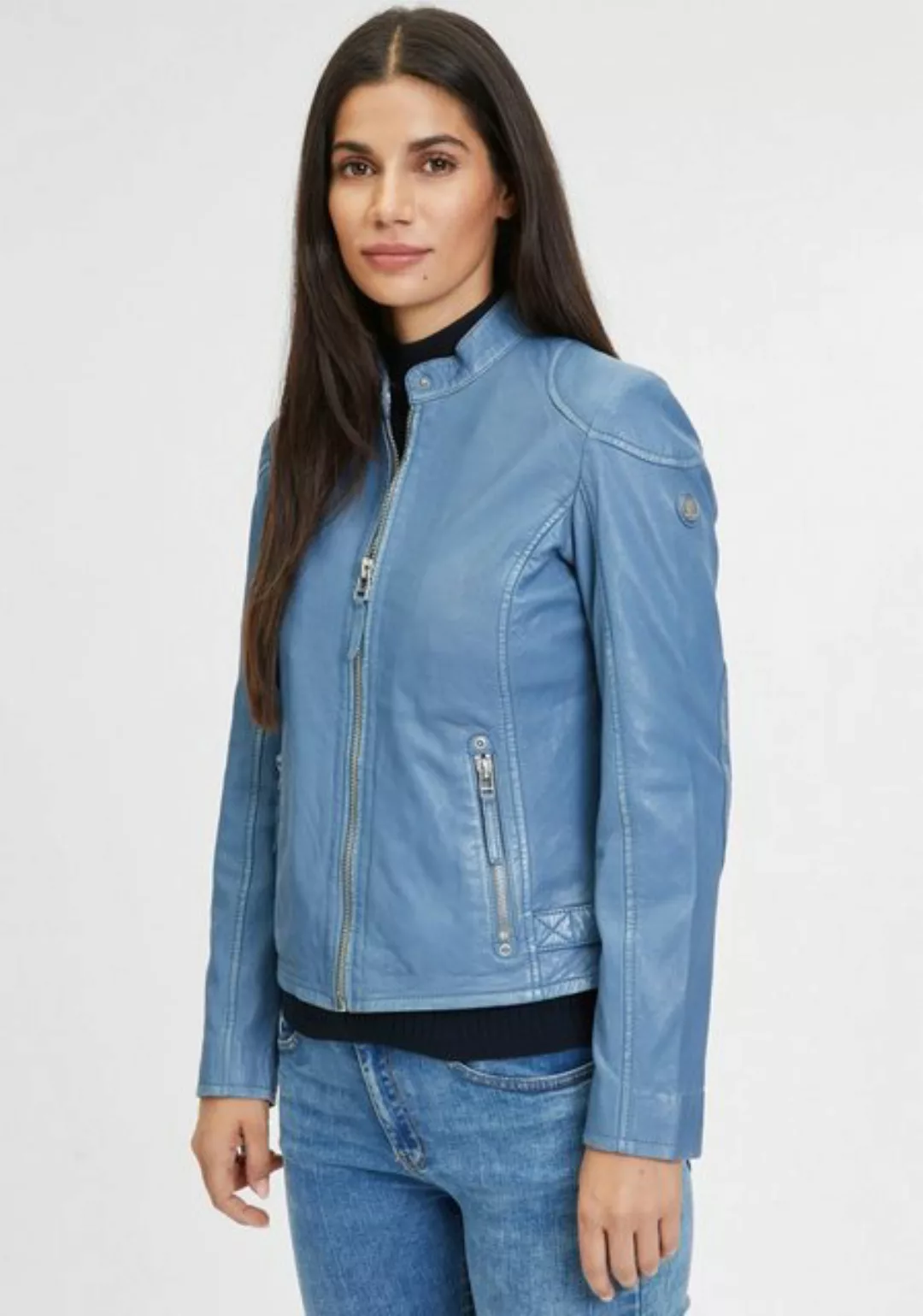 Gipsy Lederjacke GWFaiza mit Patch-Design am Ellenbogen günstig online kaufen