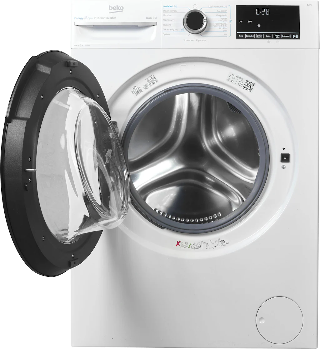 BEKO Waschmaschine »BM3WFU4841N«, 8 kg, 1400 U/min, Waschen mit EnergySpin: günstig online kaufen