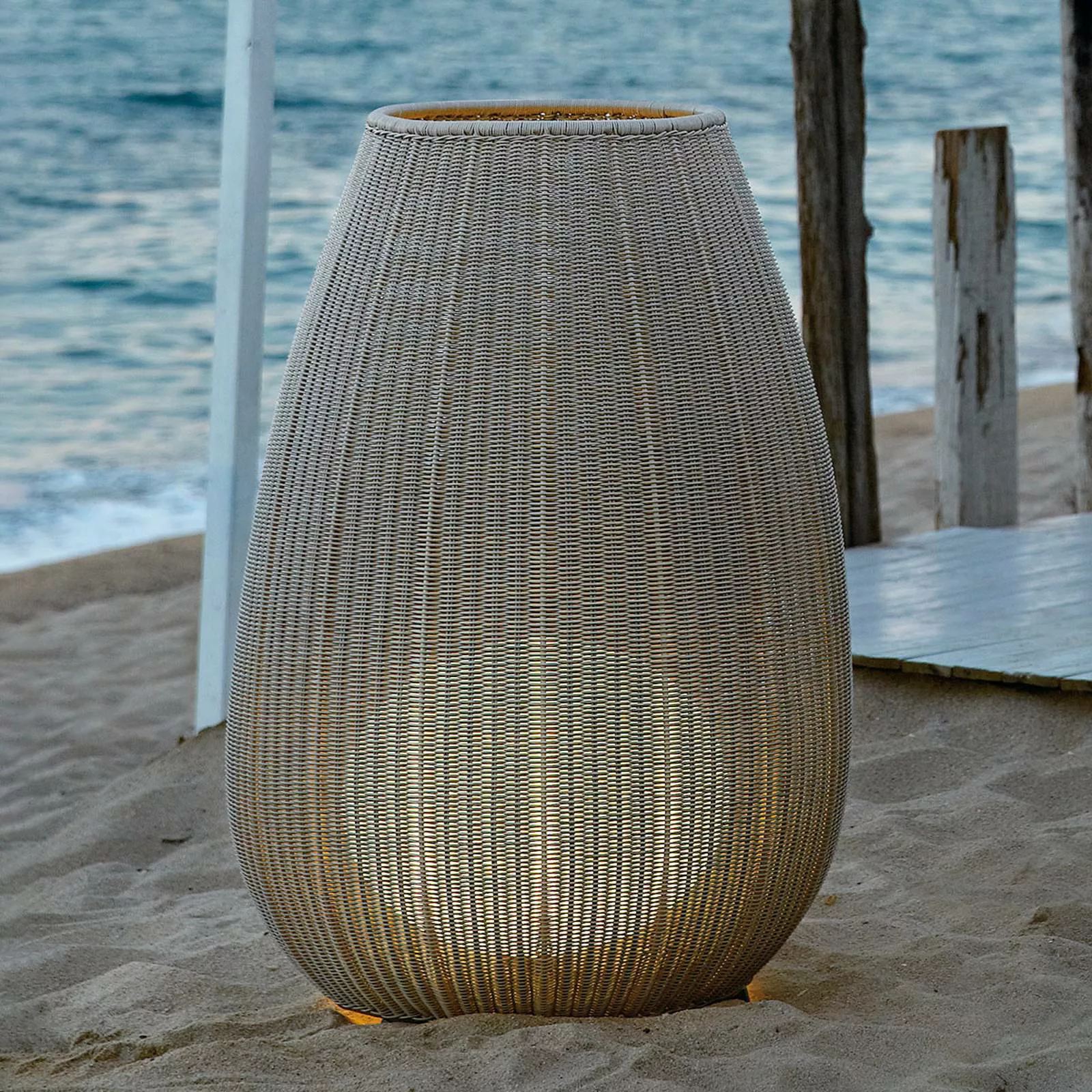 Bover Amphora 02 - Terrassenleuchte, light beige günstig online kaufen