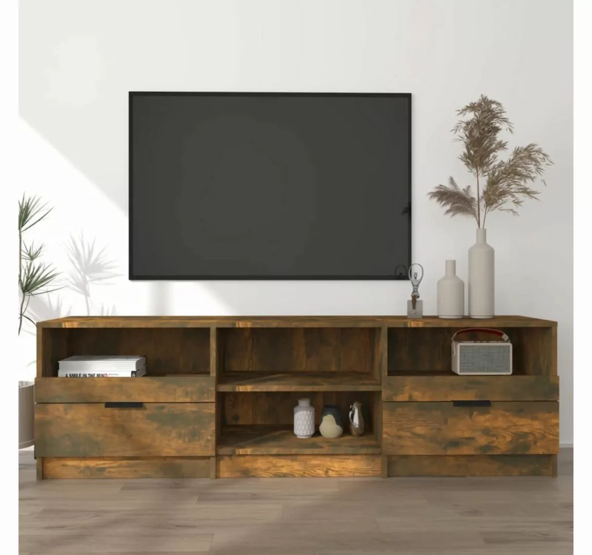 furnicato TV-Schrank Räuchereiche 150x33,5x45 cm Holzwerkstoff günstig online kaufen