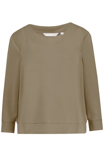 Ulla Popken Sweatshirt Sweatshirt U-Boot-Ausschnitt Langarm extraweich günstig online kaufen