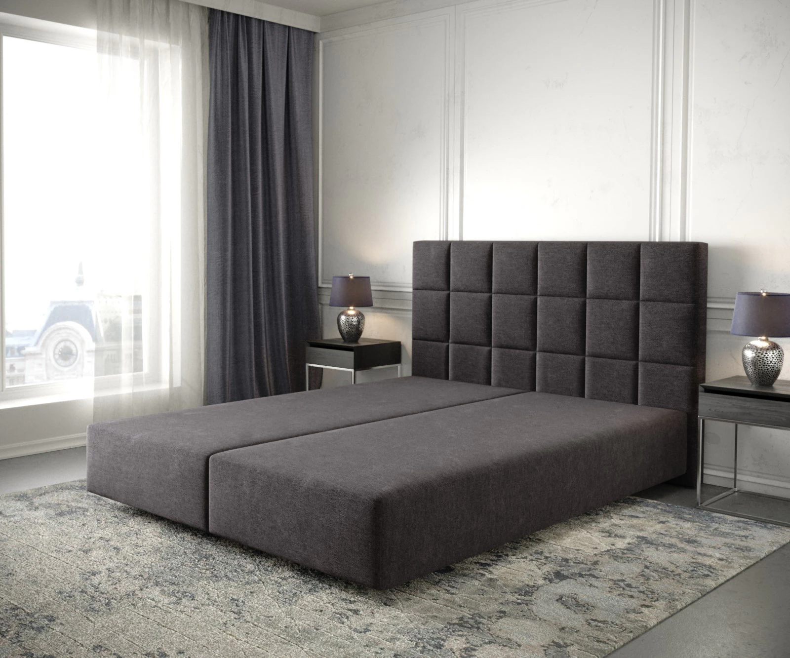 DELIFE Boxspringbett Dream-Fine, Mikrofaser Schwarz 160x200 cm günstig online kaufen