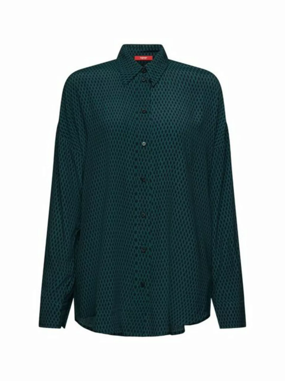 Esprit Langarmbluse Button-Down-Hemd mit Print günstig online kaufen