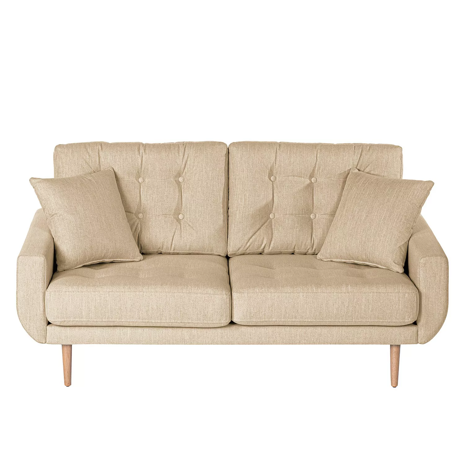 home24 Norrwood Sofa Vaise II 2-Sitzer Mintgrau Webstoff 154x83x90 cm günstig online kaufen