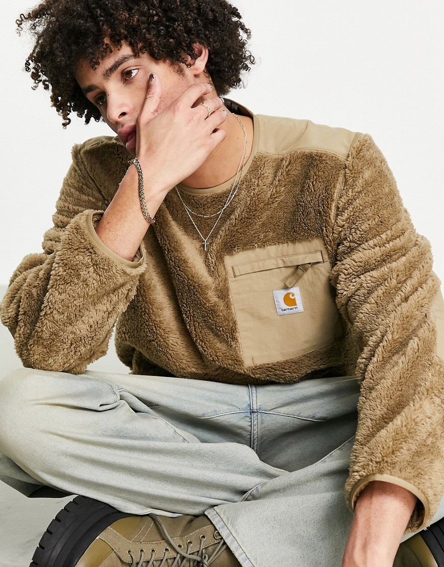 Carhartt WIP – Jackson – Sweatshirt aus Flor-Fleece in Braun günstig online kaufen