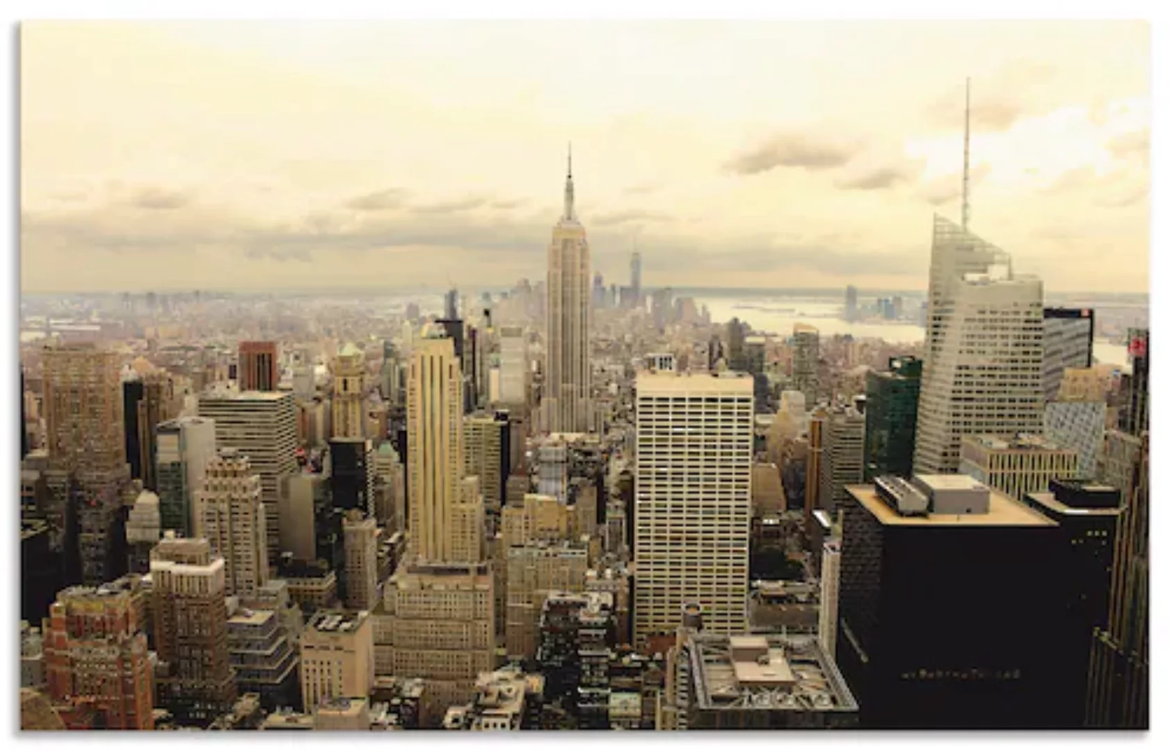 Artland Küchenrückwand "Skyline Manhattan - New York", (1 tlg.), Alu Spritz günstig online kaufen