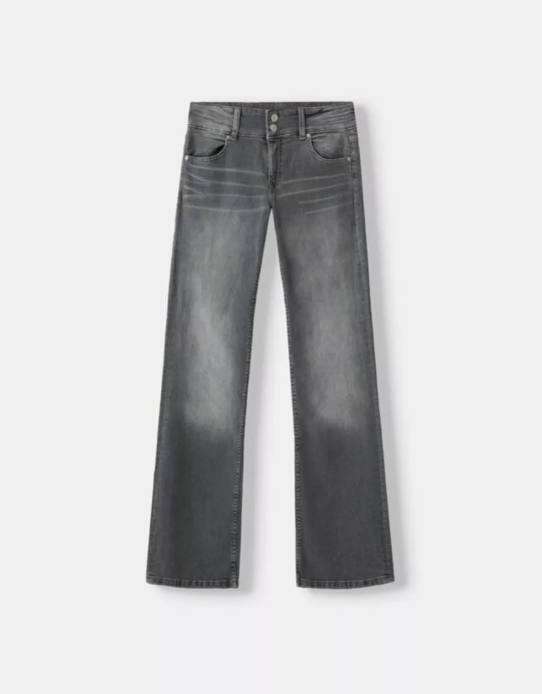 Bershka Low Waist Bootcut-Jeans Bskteen 10-12 Dunkelgrau günstig online kaufen