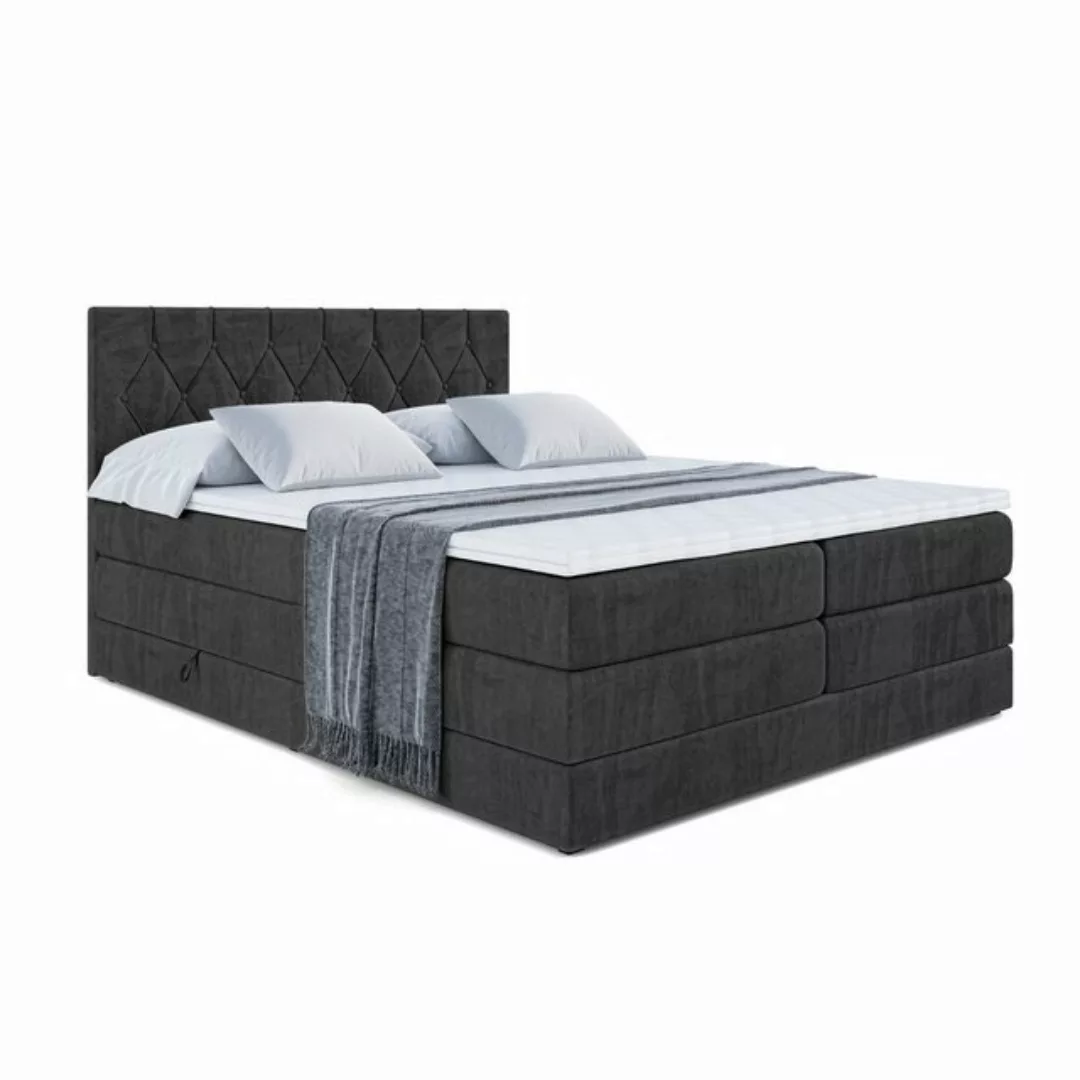 ALTDECOR Boxspringbett VELANTO-BZ KING (Multipocket-Matratze H4 und H3 Matr günstig online kaufen