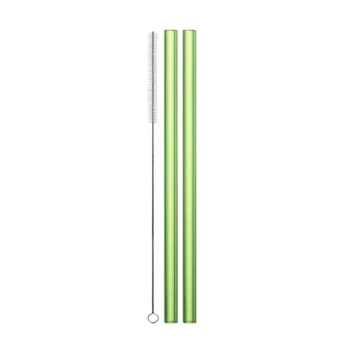 Eisch Gentleman Trinkhalm Glas Grün Set 2-tlg. mit Reinigungsbürste - im Ge günstig online kaufen